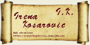 Irena Košarović vizit kartica